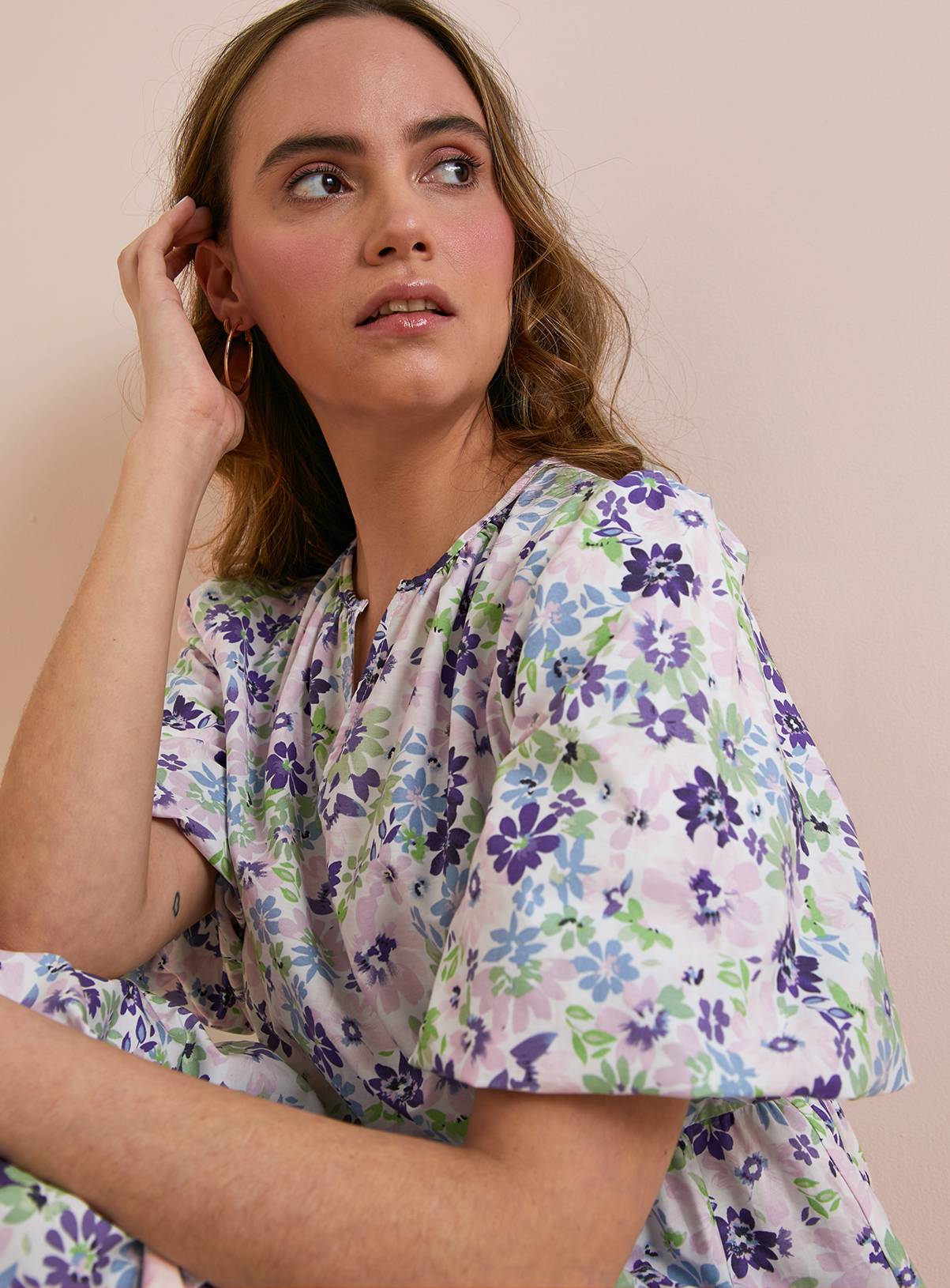 Everbelle Floral Bloom Poplin Maxi Dress 12 - Image 3